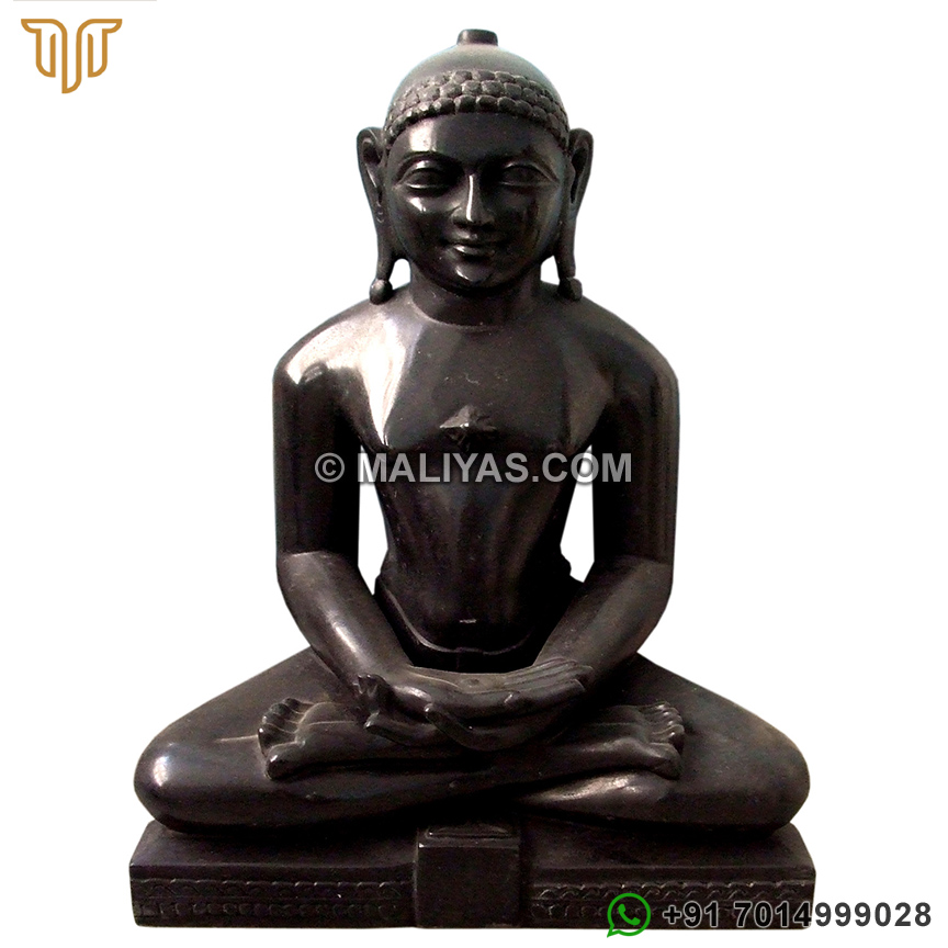 Black Marble Mahavir Swami Idol