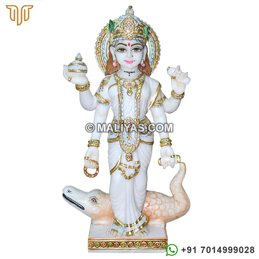 Marble Ganga Mata Idols