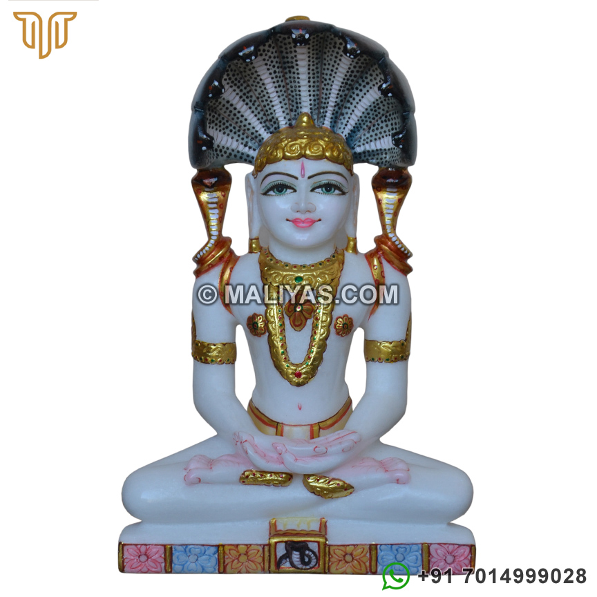 Marble Idol of God Parasnath Statue