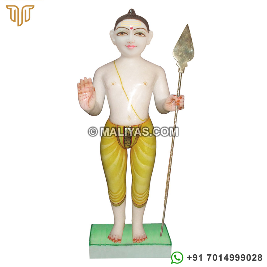 Marble Statue of Lord Kartikeya for temple