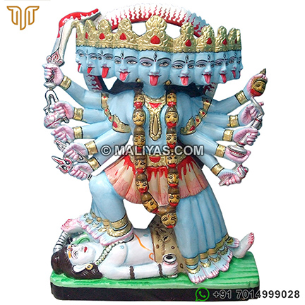 Marble kali Statue carved from Marble