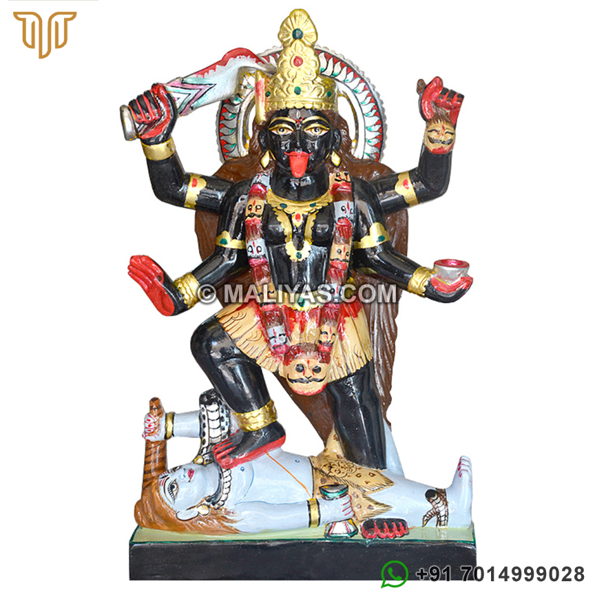Marble kali devi Statue carved from Marble