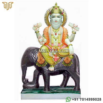 Vishwakarma statue Sitting on elephant