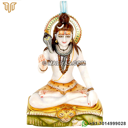 A Beautiful Shiva statue from White Marble