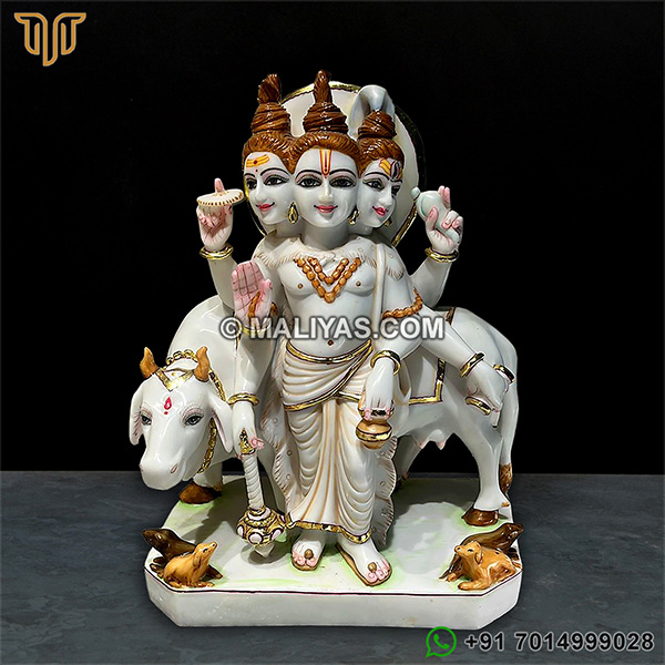 Artificial Marble Dattatreya Idols