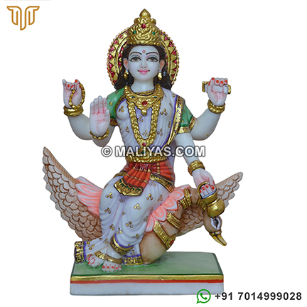 Beautiful Colored Marble Brahmani Maa Statue