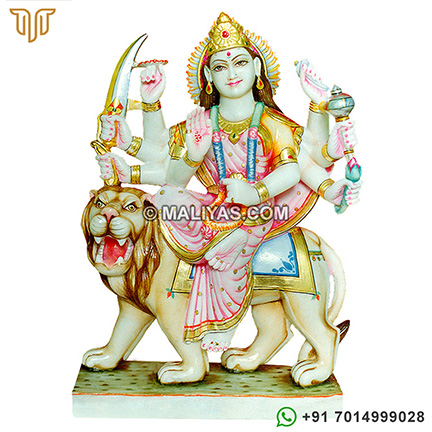 Beautiful Goddess Durga maa from White Marble