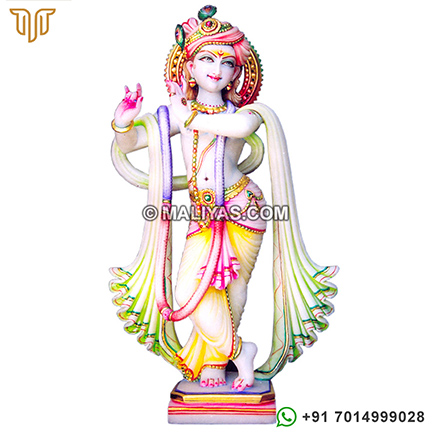 Beautiful Krishna Murti From Marble stone