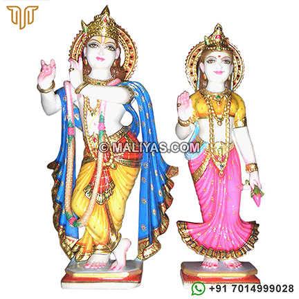 Beautiful Radha Krishna Pair from Marble