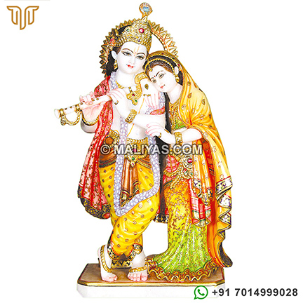 Beautiful Radha Krishna Statue from Marble