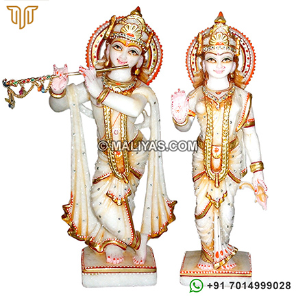Beautiful Radha Krishna from marble