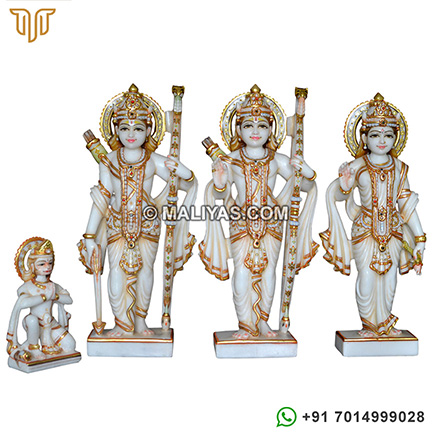 Beautiful Ram Darbar Statue from White Marble