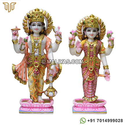Beautiful Sculpture marble laxmi narayan