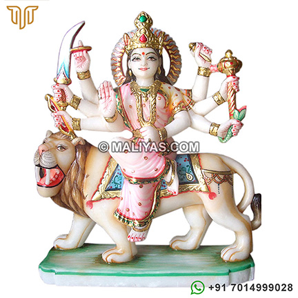 Beautifully Carved Maa Durga Statue