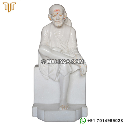Beautifully Carved Marble Sai Baba Statue