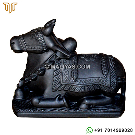 Black Marble Nandi Statue