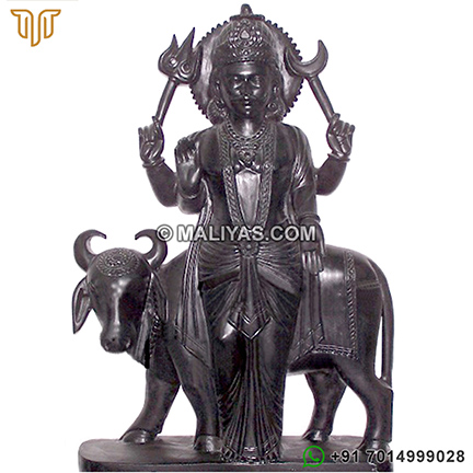 Black Marble Shani dev Statue