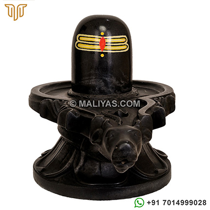 Black Marble Shiv Ling Murti 
