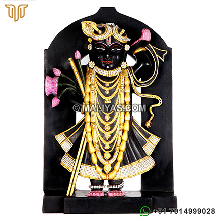 Black Marble Shrinathji Statue