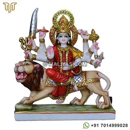 Buy maa durga marble statue online