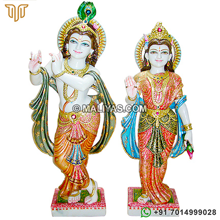 Classic Radha Krishna Murti made of Marble