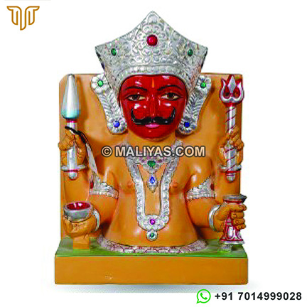 Colored Marble Nakoda Bhairav Statue
