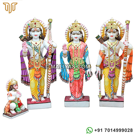 Colourful Ram Darbar Statue Carved out in Marble