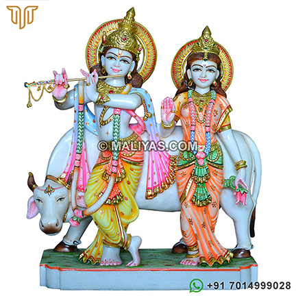 Colourfull Gau Gopal Radha Krishna Statue