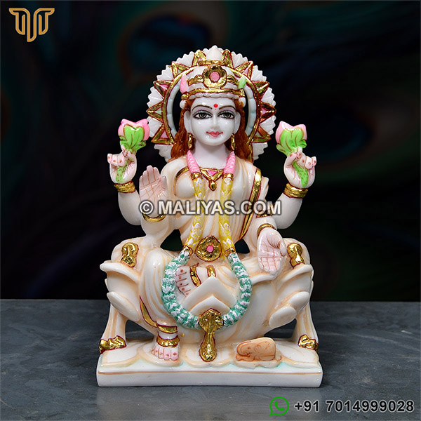Cultured Marble Laxmi ji Statue