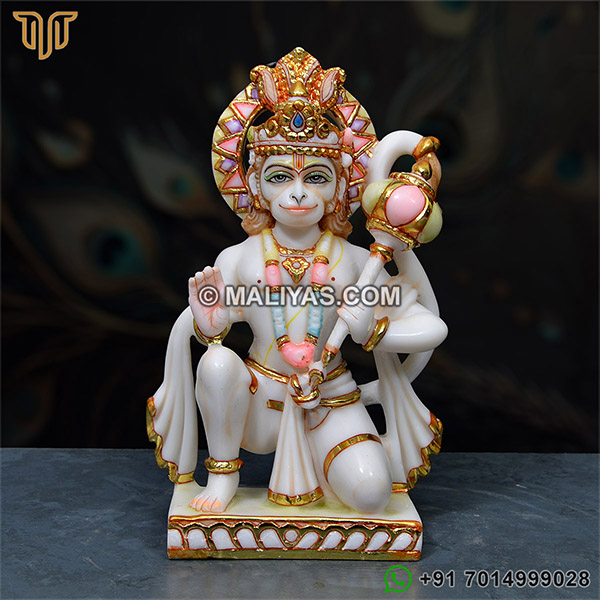 Cultured marble Hanuman Statue