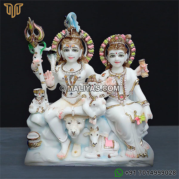 Cultured marble Lord Shiva parvati Statue