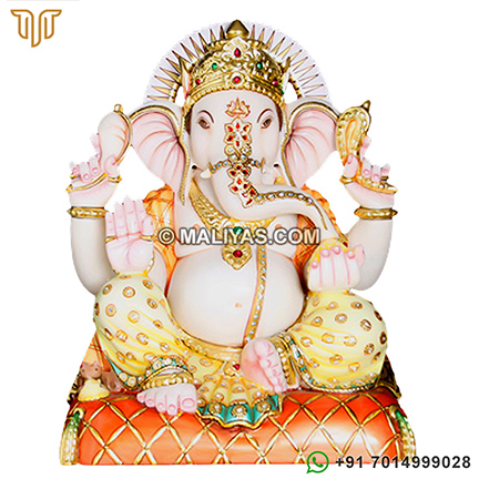 Exclusive Marble Ganesha Stone Statue