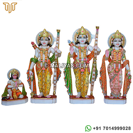 Exclusively Designed Family of Lord Rama Murthi in Marble