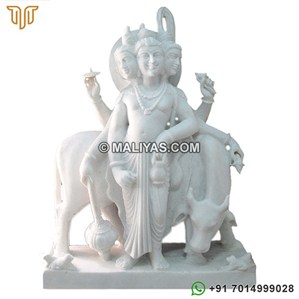 Exquisite Idol of Dattatreya Statue