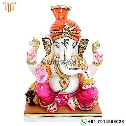 Ganesh Statue from Spotless White Marble