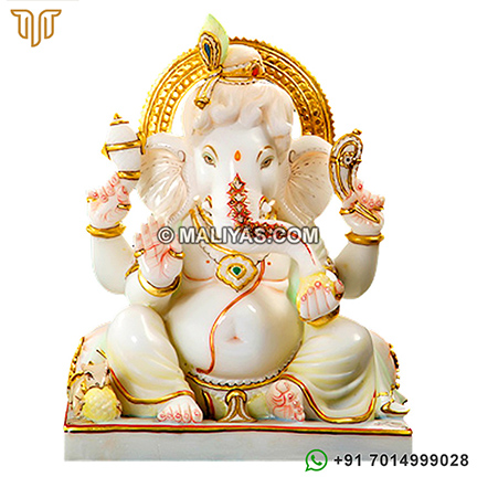 Ganesh Statue from White Marble