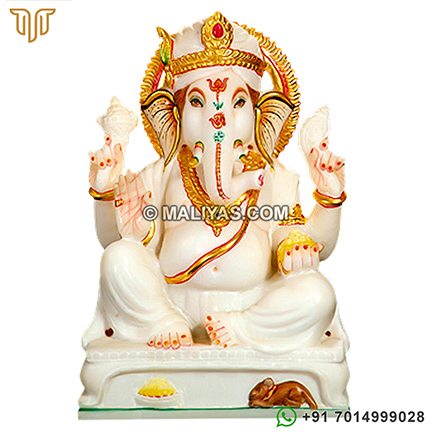 Ganesh Statue from White Marble