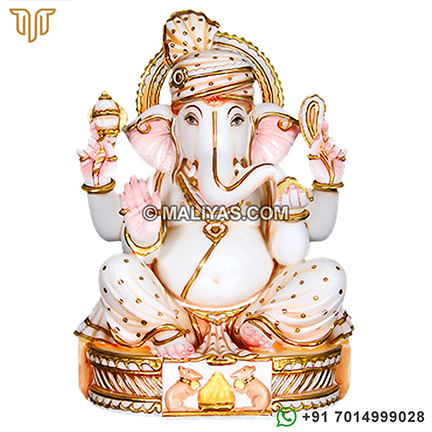 Ganesh Statue from makrana White Marble