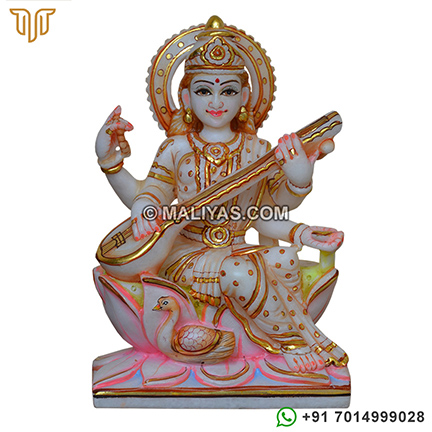 Goddess Saraswati Hindu marble Statues