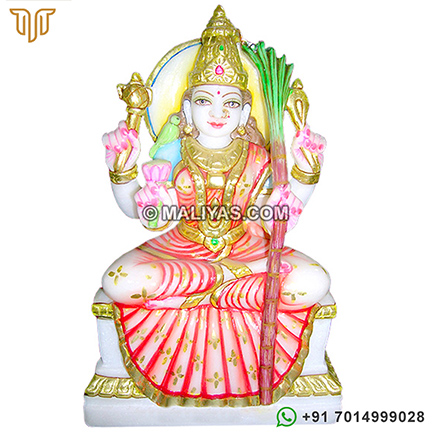 Hand Carved Marble Raj rajeshwari mata Murti