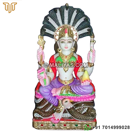 Jain Padmavati Marble Statue