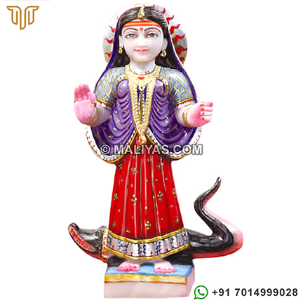 Khodiyar Maa Statue from White Marble
