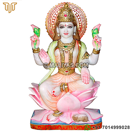 Lakshmi murti carved in Marble Stone