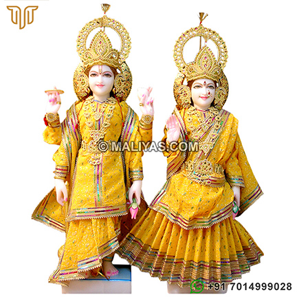 Laxmi Narayan from makrana marble statue