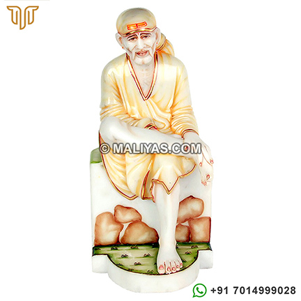 Lord Sai Baba Statue from Marble Stone