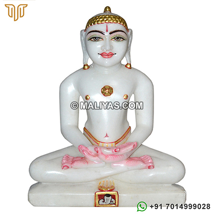 Mahavir Swami Marble Statue