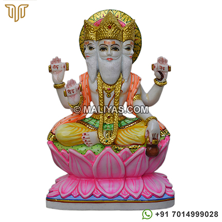 Marble Brahma Ji Idol