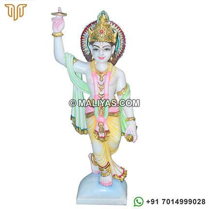 Marble Chakradhari Krishna Statue