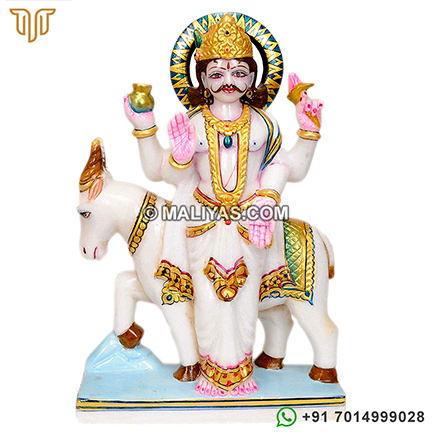 Marble Chandra Navagraha Statue
