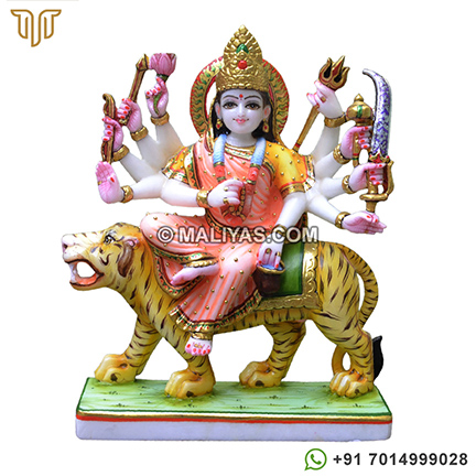 Marble Chandraghanta durga statue
